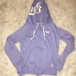VS PINK lavender colored zip-up hoodie